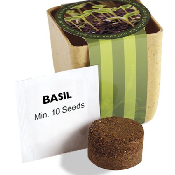 Flower Pot Set With Basil Seeds Thumbnail
