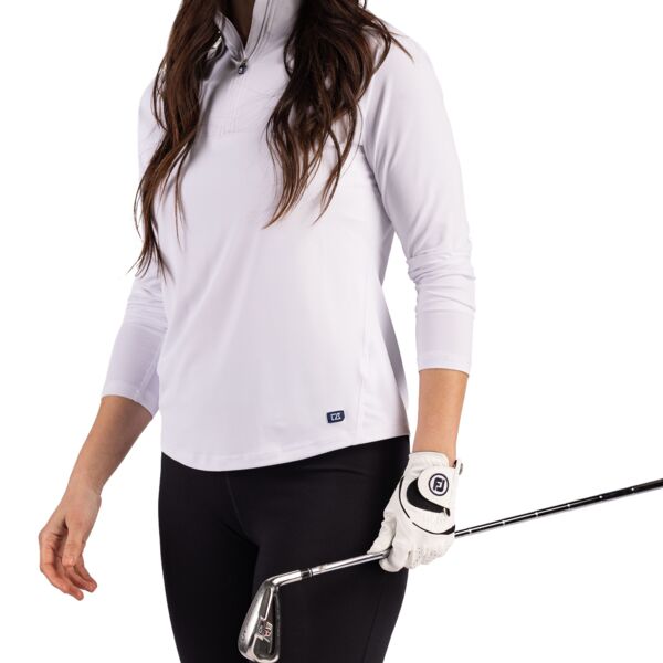 Cutter & Buck Prospect Recycled Featherlight Stretch Womens Quarter Zip Thumbnail