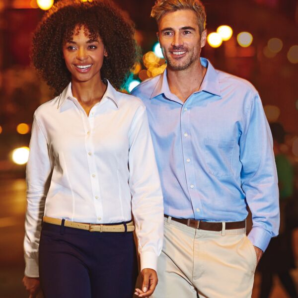 Van Heusen Ladies' Long-Sleeve Ring-Spun Performance Twill Thumbnail