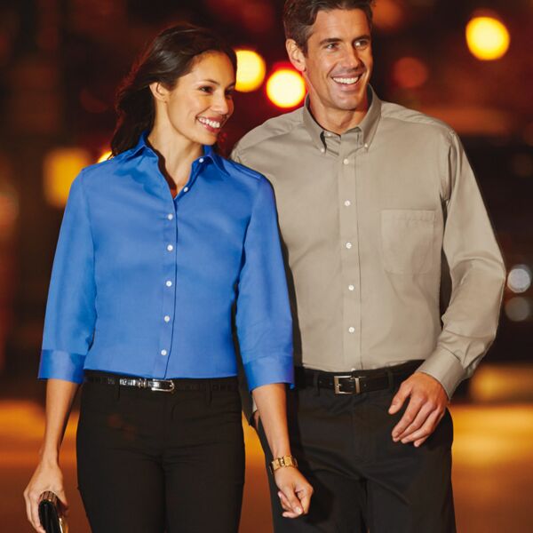 Van Heusen Ladies' 3/4-Sleeve Dress Twill Thumbnail