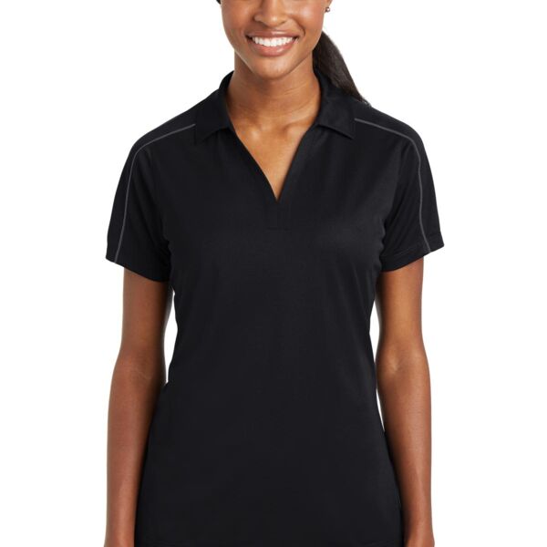 Sport Tek Ladies Micropique Sport Wick ® Piped Polo Thumbnail