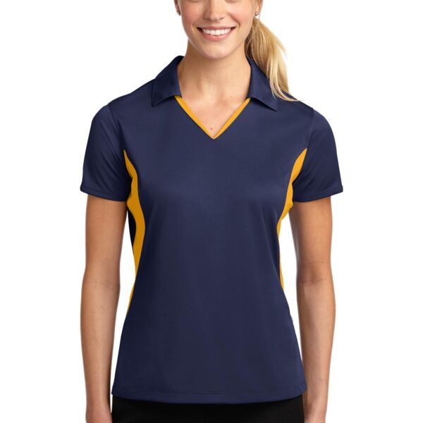 Sport Tek Ladies Side Blocked Micropique Sport Wick ® Polo Thumbnail