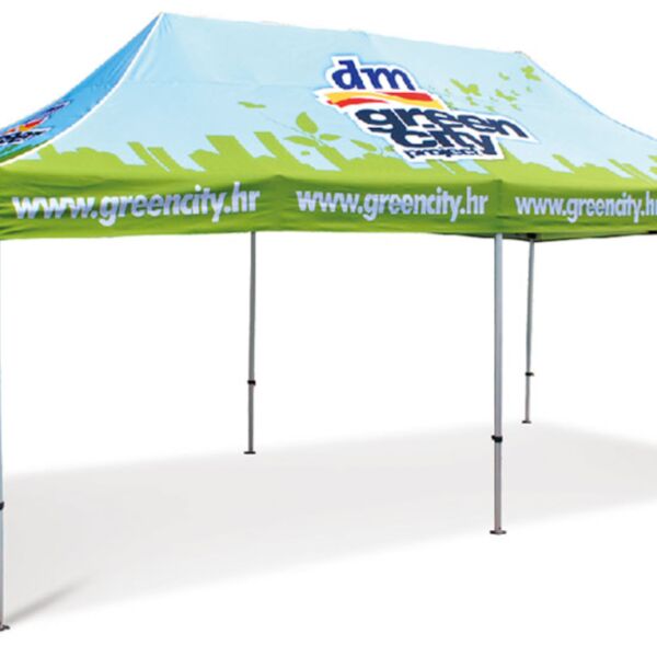 10ft x20ft Canopy Tent Full Color Print with Hexagon-Leg Steel Frame Thumbnail