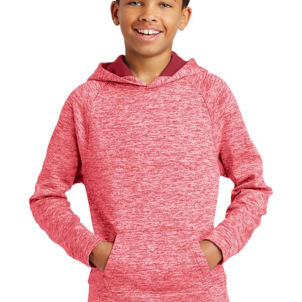 Sport Tek Youth PosiCharge ® Electric Heather Fleece Hooded Pullover Thumbnail