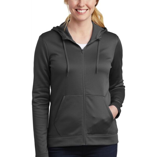 NIKE Ladies Therma FIT Full Zip Fleece Hoodie Thumbnail