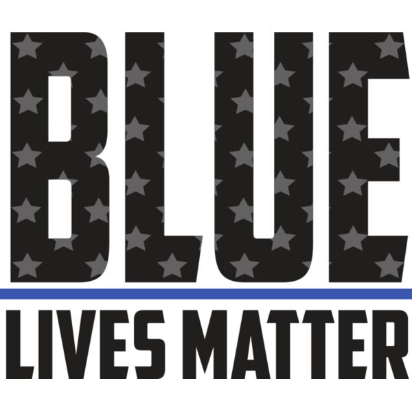 Blue Lives Matter Text with Stars Thumbnail