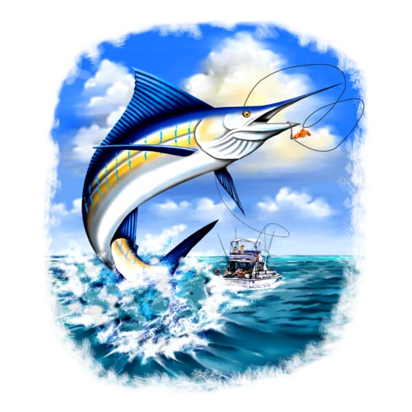 Marlin Fishing with Boat svg Thumbnail