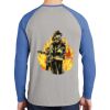 Mens Full Color PosiCharge Long Sleeve Tri Blend Wicking Raglan Tee Thumbnail