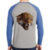 Mens Full Color PosiCharge Long Sleeve Tri Blend Wicking Raglan Tee Thumbnail