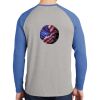 Mens Full Color PosiCharge Long Sleeve Tri Blend Wicking Raglan Tee Thumbnail