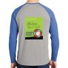 Mens Full Color PosiCharge Long Sleeve Tri Blend Wicking Raglan Tee Thumbnail