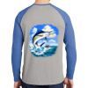 Mens Full Color PosiCharge Long Sleeve Tri Blend Wicking Raglan Tee Thumbnail