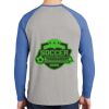 Mens Full Color PosiCharge Long Sleeve Tri Blend Wicking Raglan Tee Thumbnail
