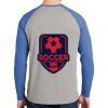 Mens Full Color PosiCharge Long Sleeve Tri Blend Wicking Raglan Tee Thumbnail