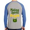Mens Full Color PosiCharge Long Sleeve Tri Blend Wicking Raglan Tee Thumbnail
