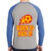 Mens Full Color PosiCharge Long Sleeve Tri Blend Wicking Raglan Tee Thumbnail