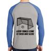 Mens Full Color PosiCharge Long Sleeve Tri Blend Wicking Raglan Tee Thumbnail