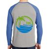 Mens Full Color PosiCharge Long Sleeve Tri Blend Wicking Raglan Tee Thumbnail