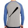 Mens Full Color PosiCharge Long Sleeve Tri Blend Wicking Raglan Tee Thumbnail