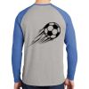 Mens Full Color PosiCharge Long Sleeve Tri Blend Wicking Raglan Tee Thumbnail