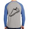 Mens Full Color PosiCharge Long Sleeve Tri Blend Wicking Raglan Tee Thumbnail