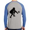Mens Full Color PosiCharge Long Sleeve Tri Blend Wicking Raglan Tee Thumbnail