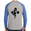 Mens Full Color PosiCharge Long Sleeve Tri Blend Wicking Raglan Tee Thumbnail