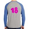 Mens Full Color PosiCharge Long Sleeve Tri Blend Wicking Raglan Tee Thumbnail