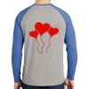Mens Full Color PosiCharge Long Sleeve Tri Blend Wicking Raglan Tee Thumbnail
