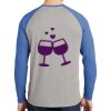Mens Full Color PosiCharge Long Sleeve Tri Blend Wicking Raglan Tee Thumbnail