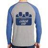 Mens Full Color PosiCharge Long Sleeve Tri Blend Wicking Raglan Tee Thumbnail