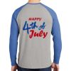 Mens Full Color PosiCharge Long Sleeve Tri Blend Wicking Raglan Tee Thumbnail