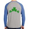 Mens Full Color PosiCharge Long Sleeve Tri Blend Wicking Raglan Tee Thumbnail