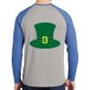 Mens Full Color PosiCharge Long Sleeve Tri Blend Wicking Raglan Tee Thumbnail