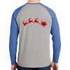 Mens Full Color PosiCharge Long Sleeve Tri Blend Wicking Raglan Tee Thumbnail