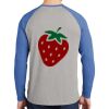 Mens Full Color PosiCharge Long Sleeve Tri Blend Wicking Raglan Tee Thumbnail