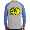 Mens Full Color PosiCharge Long Sleeve Tri Blend Wicking Raglan Tee Thumbnail