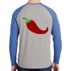Mens Full Color PosiCharge Long Sleeve Tri Blend Wicking Raglan Tee Thumbnail