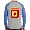 Mens Full Color PosiCharge Long Sleeve Tri Blend Wicking Raglan Tee Thumbnail