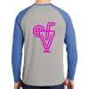 Mens Full Color PosiCharge Long Sleeve Tri Blend Wicking Raglan Tee Thumbnail