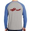 Mens Full Color PosiCharge Long Sleeve Tri Blend Wicking Raglan Tee Thumbnail