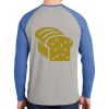 Mens Full Color PosiCharge Long Sleeve Tri Blend Wicking Raglan Tee Thumbnail