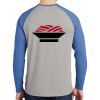 Mens Full Color PosiCharge Long Sleeve Tri Blend Wicking Raglan Tee Thumbnail