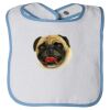 Infant Contrast Trim Terry Bib Thumbnail