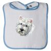 Infant Contrast Trim Terry Bib Thumbnail