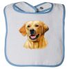 Infant Contrast Trim Terry Bib Thumbnail