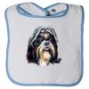 Infant Contrast Trim Terry Bib Thumbnail