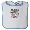 Infant Contrast Trim Terry Bib Thumbnail