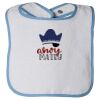 Infant Contrast Trim Terry Bib Thumbnail