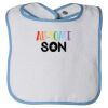 Infant Contrast Trim Terry Bib Thumbnail